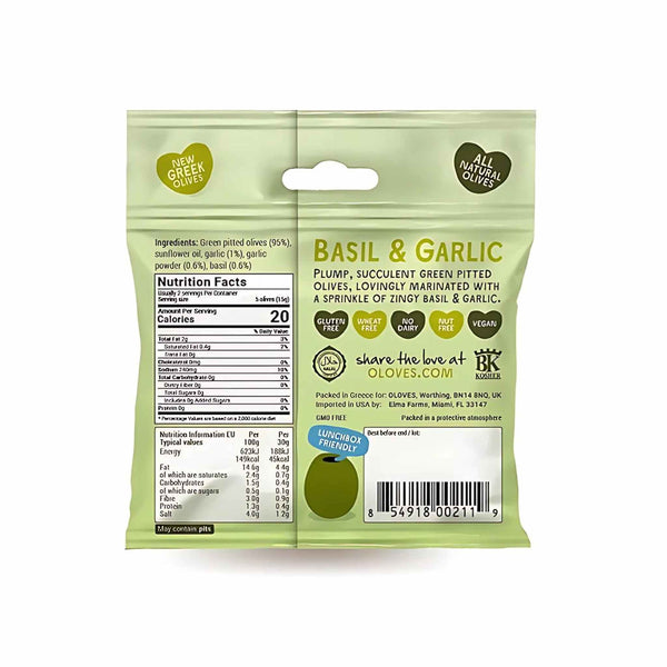 Oloves Natural Green Pitted Olives