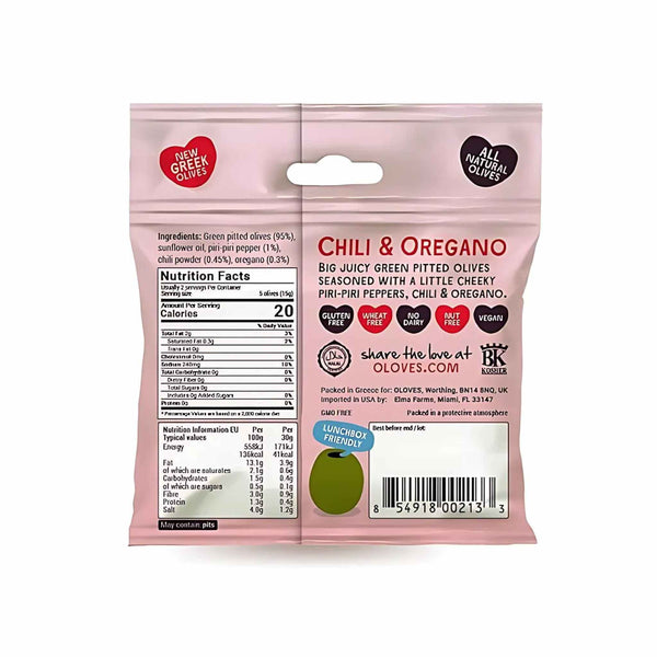 Oloves Natural Green Pitted Olives